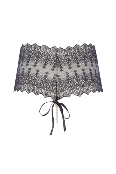 BRACLI 2640 Perlenstring BRACLI Geneva Panty S - XL, in schwarz und natur