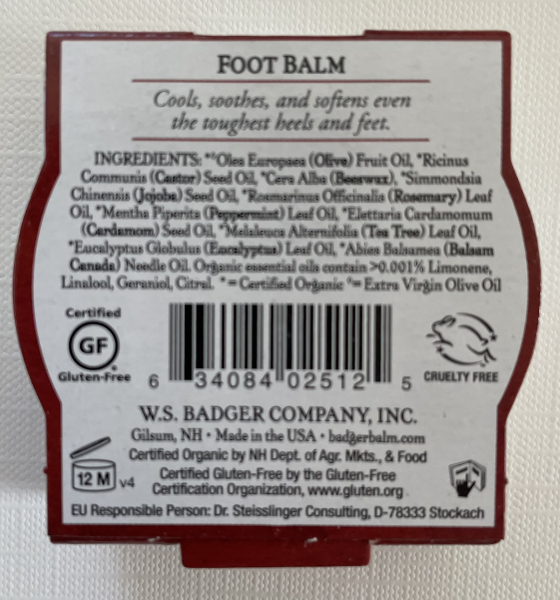 BADGER Foot Balm - Fußbalsam Small 21g