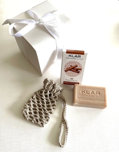 Geschenk Set Seifensäckchen & Klar's Zimtseife