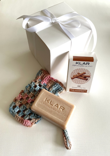 Geschenk Set Seifensäckchen & Klar's Zimtseife