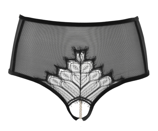 BRACLI 1813 Kyoto Collection HIGH WAIST BRIEF / SLIP open schwarz S, M, L, XL