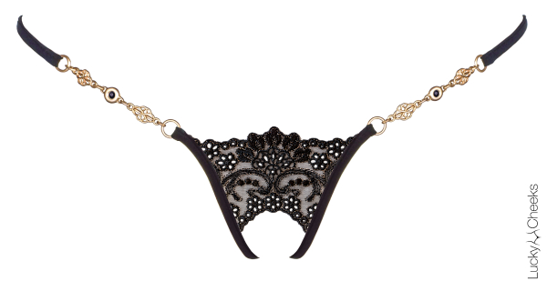LUCKY CHEEKS Luxury String open BLACK SENSATION - LC343BSG