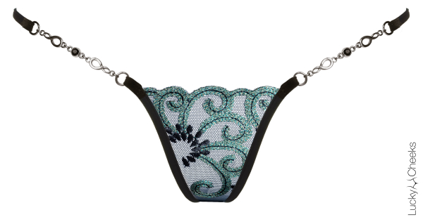 LUCKY CHEEKS Luxury V-String JADE GIRL - LC319JG
