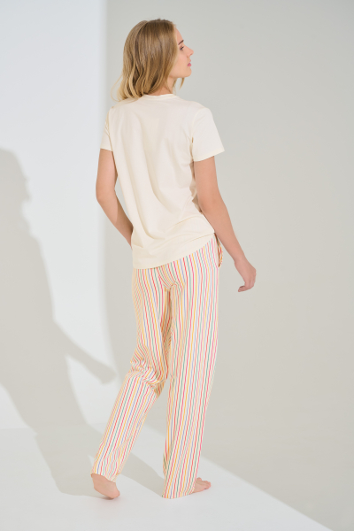 LISCA 063489 SUMMER Pyjama / Schlafanzug S-XXL rainbow stripes RZ