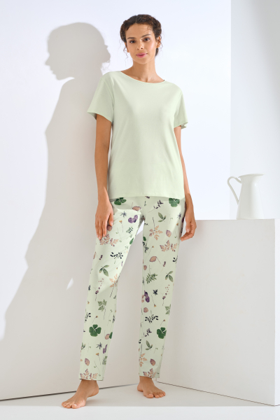 LISCA 023458 POMPEYA Pyjama / Schlafanzug S-XXL spring flowers SF