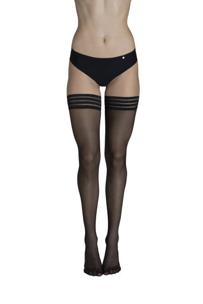 LISCA 050024 Hold Up 15 Halterlose Strümpfe S-L schwarz 02