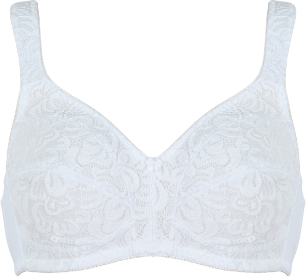 NATURANA 5318 Soft BH Komfortträger 80 - 105, B - D weiß dark blue