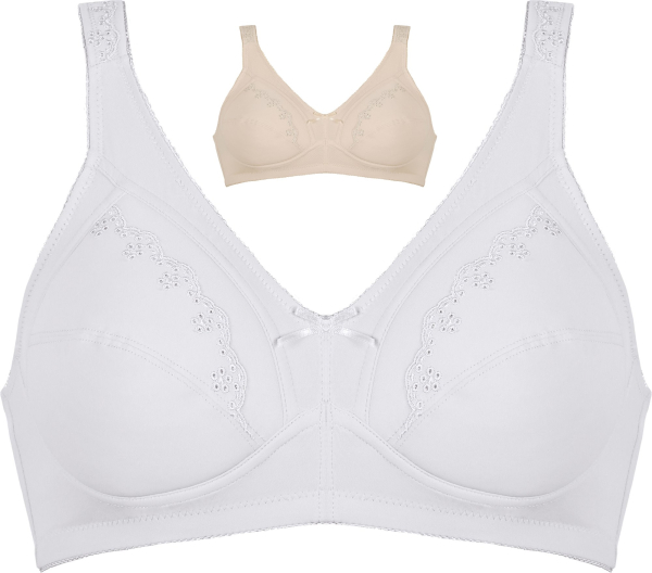 NATURANA 86020 Soft BH Entlastungsträger 80 - 105, A - D  weiß light beige