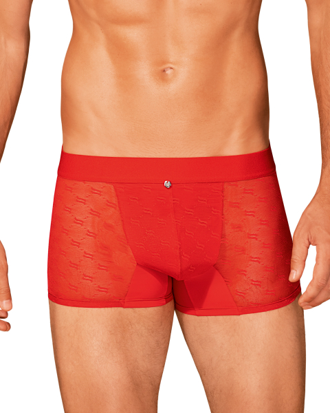 OBSESSIVE 21034 Pant / Short S/M, L/XL rot mit Musterung