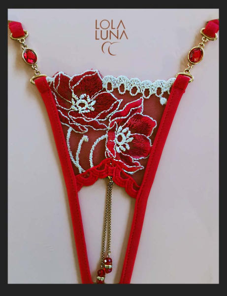LOLA LUNA String ROUJA open S M L XL
