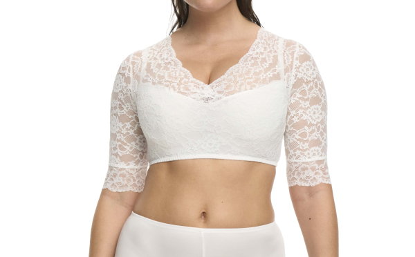SUSA 5568 Dirndlbluse halbarm Gr. 30 - 48 ivory 002