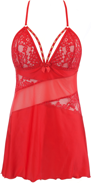 AXAMI 10260 Babydoll mit String S - XL rot V-10469