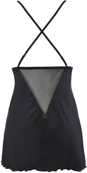 AXAMI 10261 Babydoll mit String S - XL schwarz V-10479