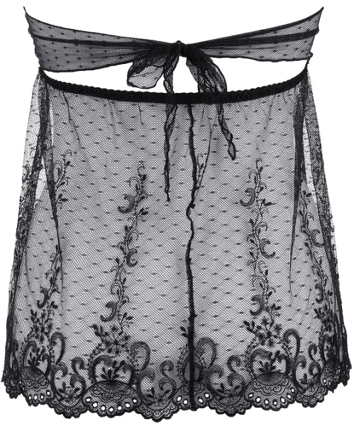 AXAMI 10164 Babydoll mit String S - XL schwarz V-9639