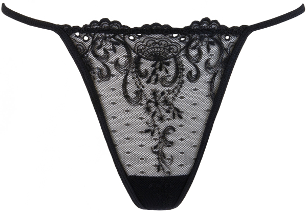 AXAMI 10164 Babydoll mit String S - XL schwarz V-9639