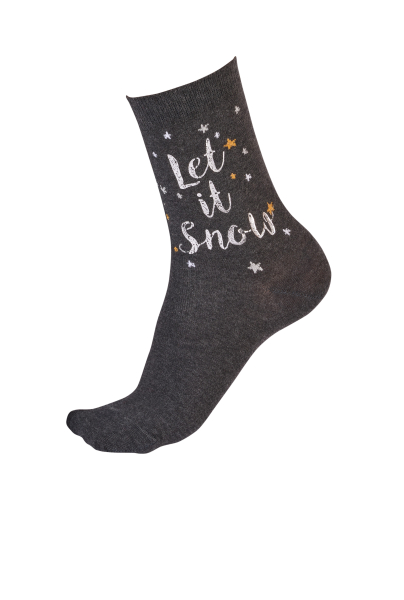 PRETTY POLLY Weihnachts Damen Socken OneSize Let it Snow - V2AVS4