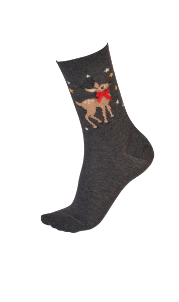 PRETTY POLLY Weihnachts Damen Socken OneSize Reindeer Socks - V2AVS6