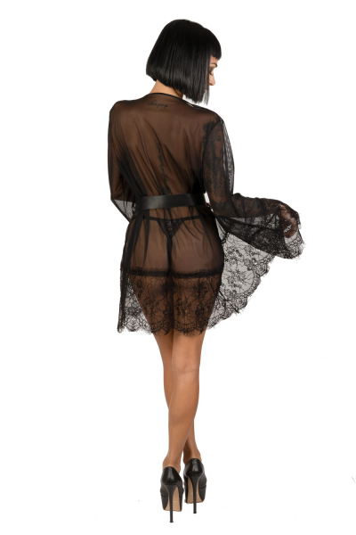 EROS VENEZIANI 3089 Peignoir / Kimono schwarz L/XL