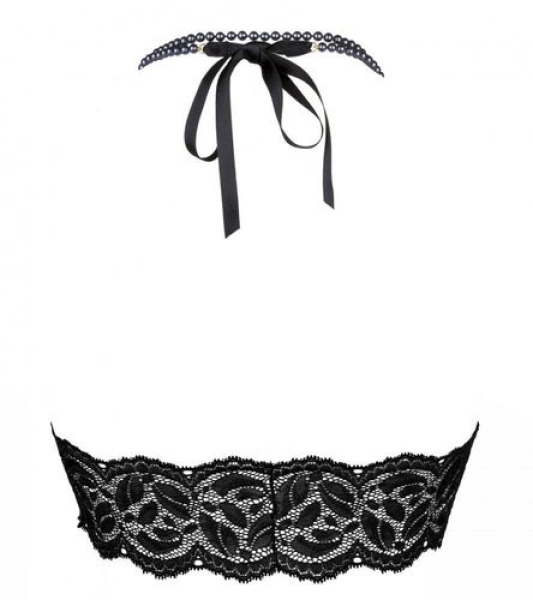 BRACLI Abverkauf Sonderpreis Perlen BH Ebony BEGOS schwarz Größe M