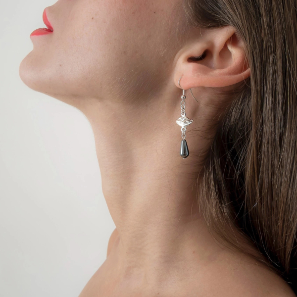 SYLVIE MONTHULE Ohrringe / Ohrhänger KISS - BO14 silber