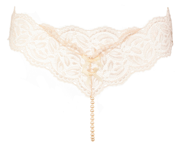 BRACLI Abverkauf Sonderpreis Perlenstring CLASSIC (einreihig) crema Größe L