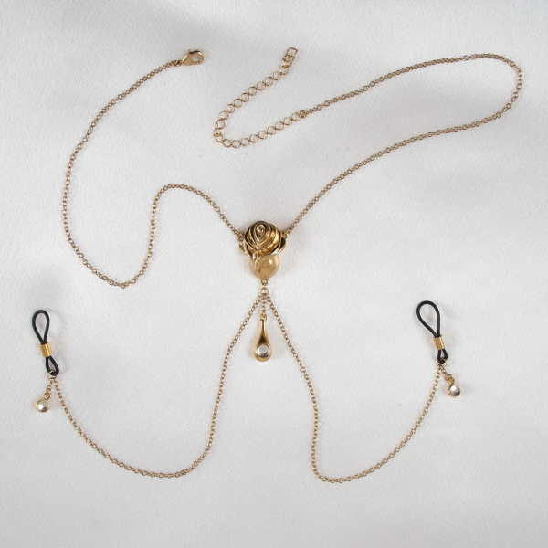 SYLVIE MONTHULE Brustschmuck ROSE COS110 gold