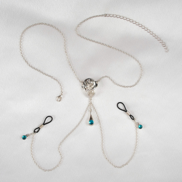 SYLVIE MONTHULE Brustschmuck ROSE COS111 silber