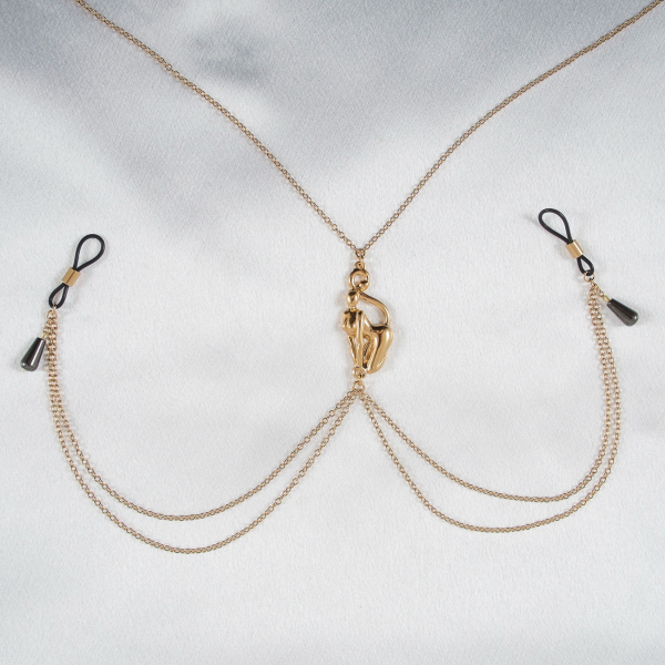 SYLVIE MONTHULE Halskette / Brustschmuck COS114 KATZENLADY gold