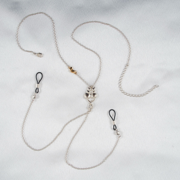 SYLVIE MONTHULE Halskette / Brustschmuck COS117 CAT's silber