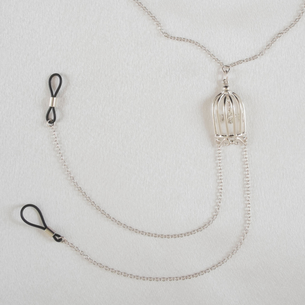 SYLVIE MONTHULE Halskette / Brustschmuck COS76 gold  "Bird" COS77 silber