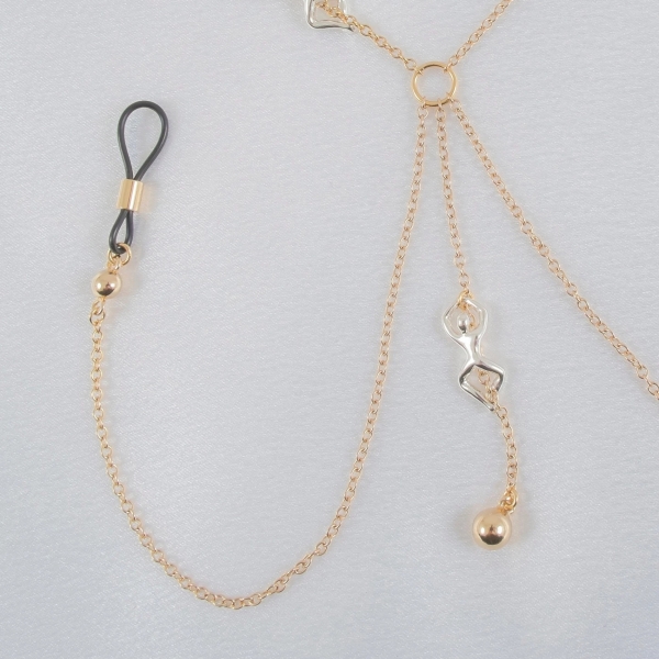 SYLVIE MONTHULE Halskette / Brustschmuck COS82 "CLIMBERS" gold