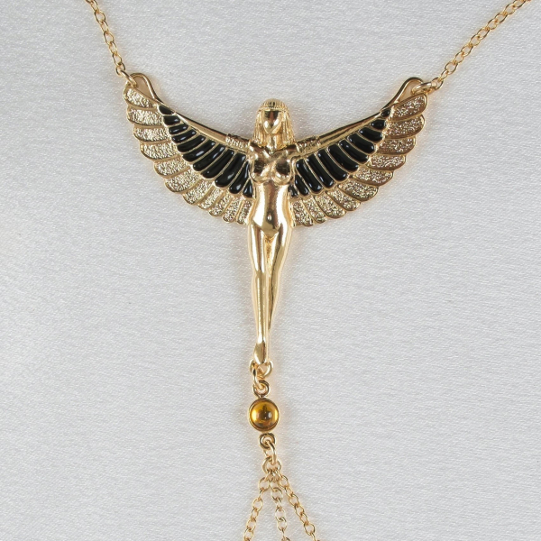 SYLVIE MONTHULE Halskette / Brustschmuck COS90 "ISIS" gold