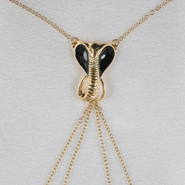 SYLVIE MONTHULE Halskette / Brustschmuck COS94 KOBRA gold