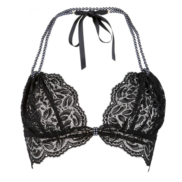 BRACLI Abverkauf Sonderpreis Perlen BH Ebony BEGOS schwarz Größe M
