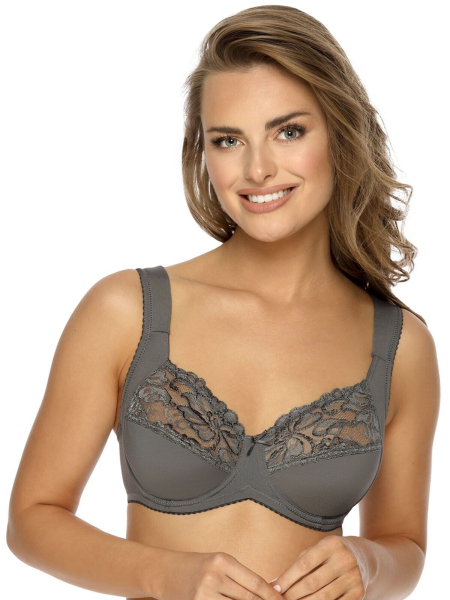 VIANIA 184460 HELGA Soft BH mit Spitze 80-100, B-E, graphite 830