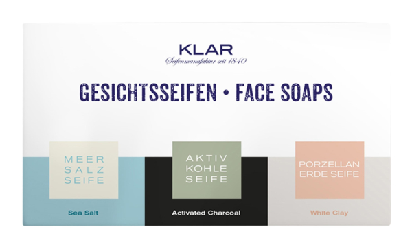 KLAR'S Klassiker 3er Gesichtsseifen Set