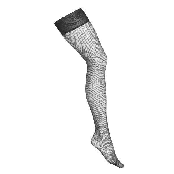 KOTEK Halterlose Strümpfe H014 Fishnet schwarz S - XL