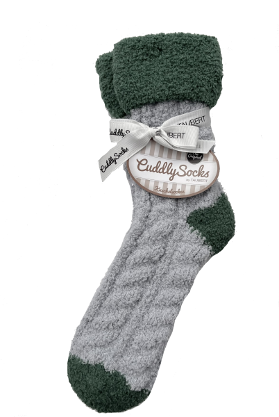 TAUBERT 232168-588 KUSCHELSOCKEN 1 Paar MUNICH grau/grün