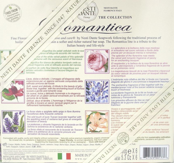 NESTI DANTE 6er Set Seifen ROMANTICA