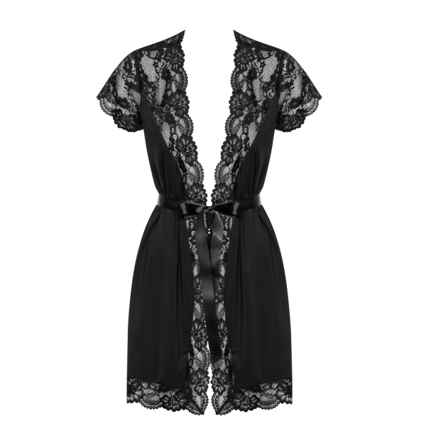 OBSESSIVE Peignoir / Kimono 810-Pei-1 schwarz S - XXL