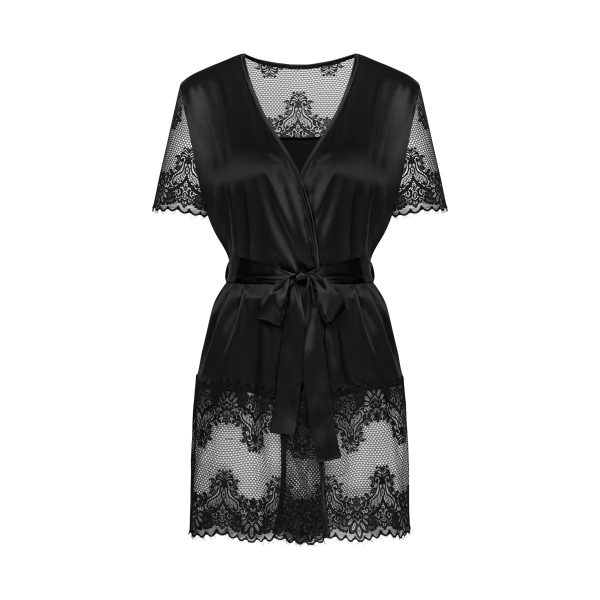 OBSESSIVE 21148 Peignoir / Kimono MADERRIS schwarz XS - XXL