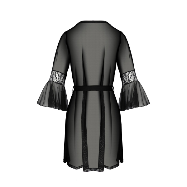 PASSION Peignoir / Kimono LEAFA schwarz S - XXXL