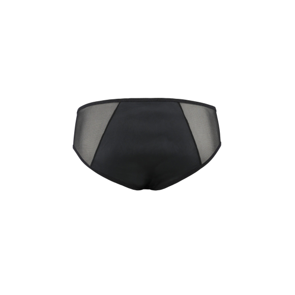 PASSION 042 Slip Lederoptik und Tüll S-XXXL schwarz PM10013