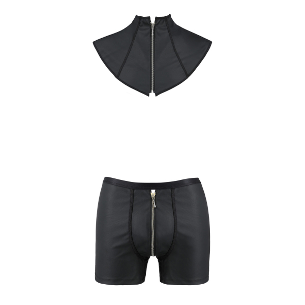 PASSION 051 Set Short / Pant und Kragen S-XXXL schwarz PM10032