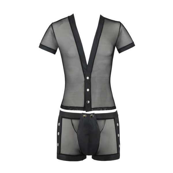 PASSION 052 Set Short / Pant und Shirt S-XXXL schwarz PM10019