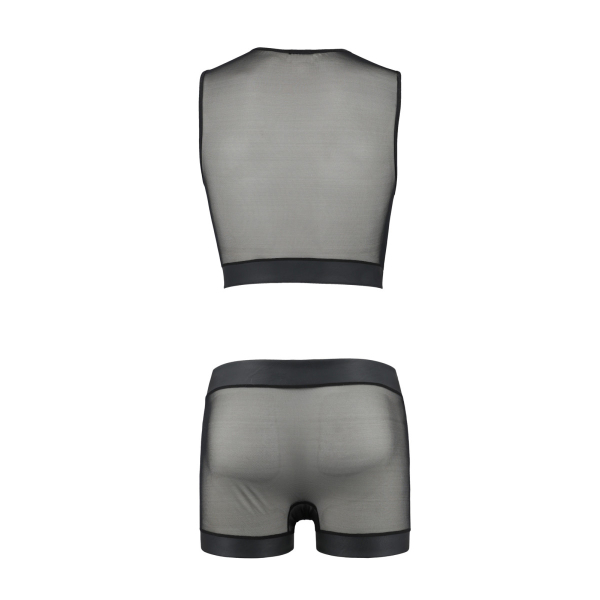 PASSION 053 Set Short / Pant und Weste S-XXXL schwarz PM10020