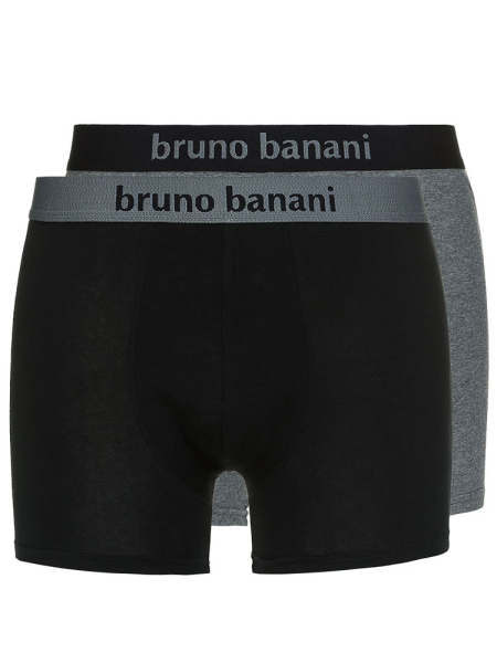 BRUNO BANANI 2er Pack Pant / Short FLOWING S - XXXL schwarz graumelange 1782