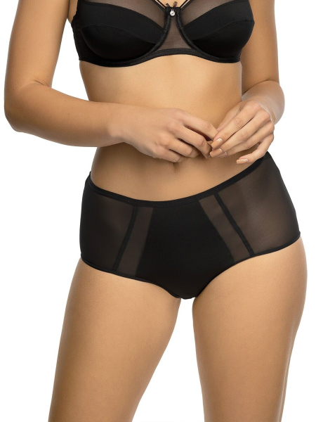 VIANIA 232100 VANESSA Taillen Slip mit Netz 38-48, schwarz 900
