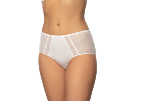 VIANIA 232100 VANESSA Taillen Slip mit Netz 38-48, weiß 100