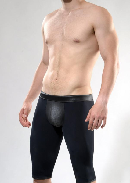 GERONIMO Radler / Langbein Pant in Lederoptik S - XXL schwarz 1840b29